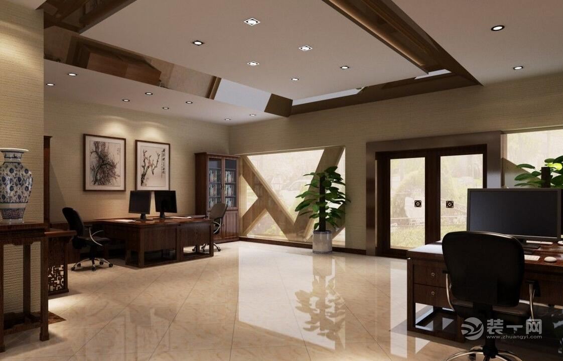 王健林办公室曝光 中式风格办公室装修竟然有亮点